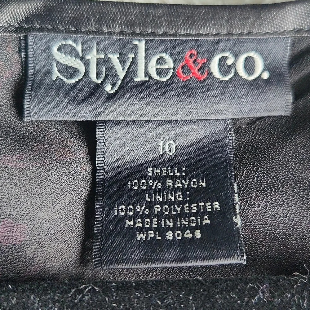 Style & Co Black And Pink Floral Maxi Dress - Picture 10 of 10